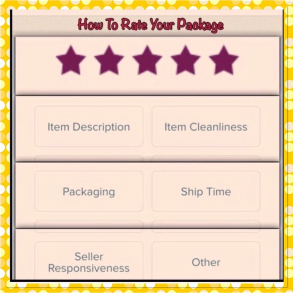 POSH TIP...HOW TO USE THE RATING SYSTEM⭐️⭐️⭐️⭐️⭐️